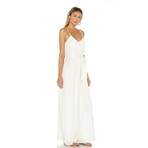 MAJORELLE New Love Jumpsuit White Belted Rayon S - Picture 2 of 6